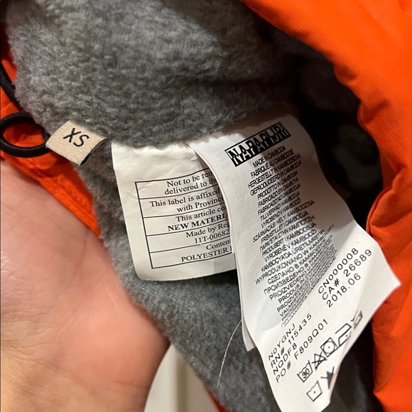 Napapijri Insulated Orange Anorak Jacket - Picture 6 of 11